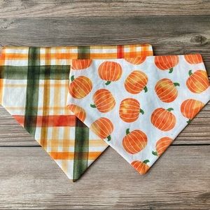 Pumpkin Patch | Reversible Dog Bandana, Over the Collar